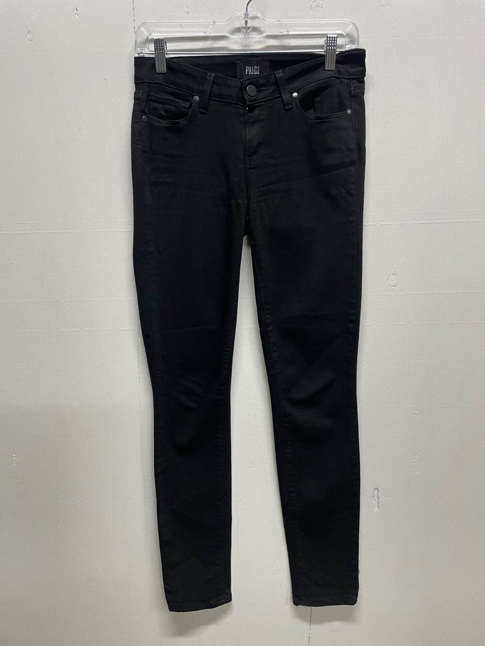 Paige Jeans Women's Size 26 Verdugo Ultra Skinny Black Low Rise Stretch Denim